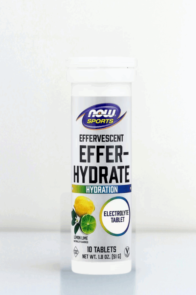 Effer Hydrate, comprimés effervescents hydratants au citron et citron vert pour rétablir les électrolytes
